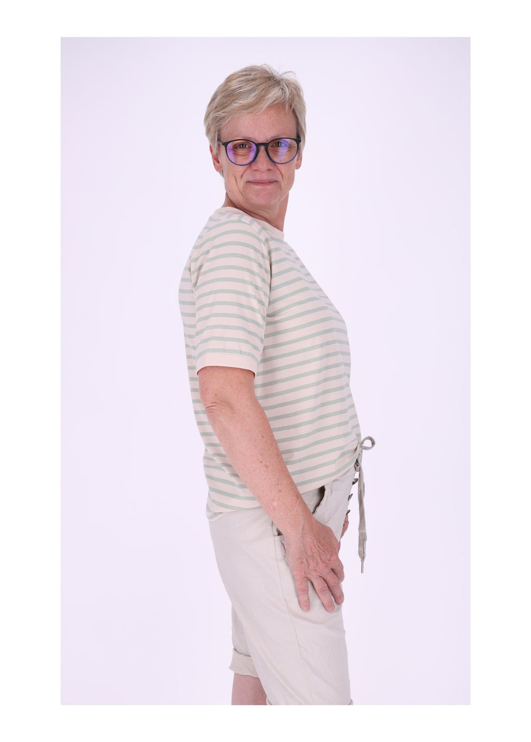 T-Shirt Damen AOP Ringel