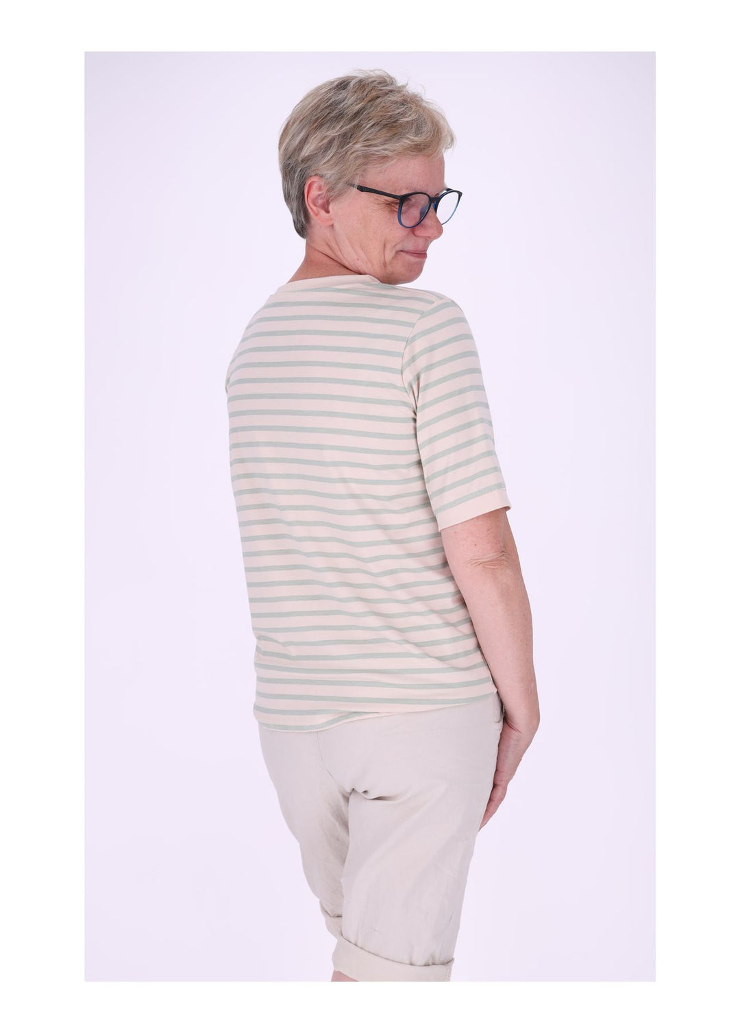 T-Shirt Damen AOP Ringel