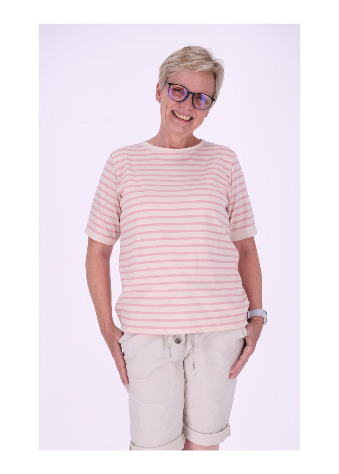 T-Shirt Damen AOP Ringel