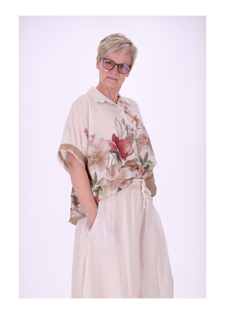 Bluse Damen Baumwolle AOP