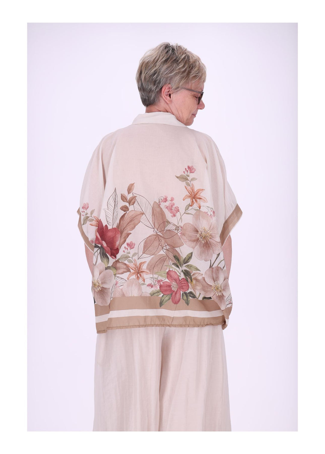 Bluse Damen Baumwolle AOP