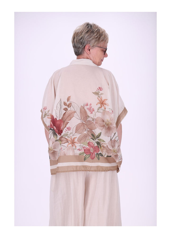 Bluse Damen Baumwolle AOP