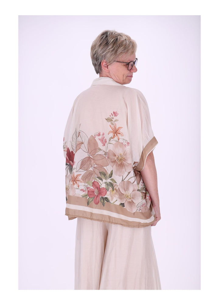 Bluse Damen Baumwolle AOP
