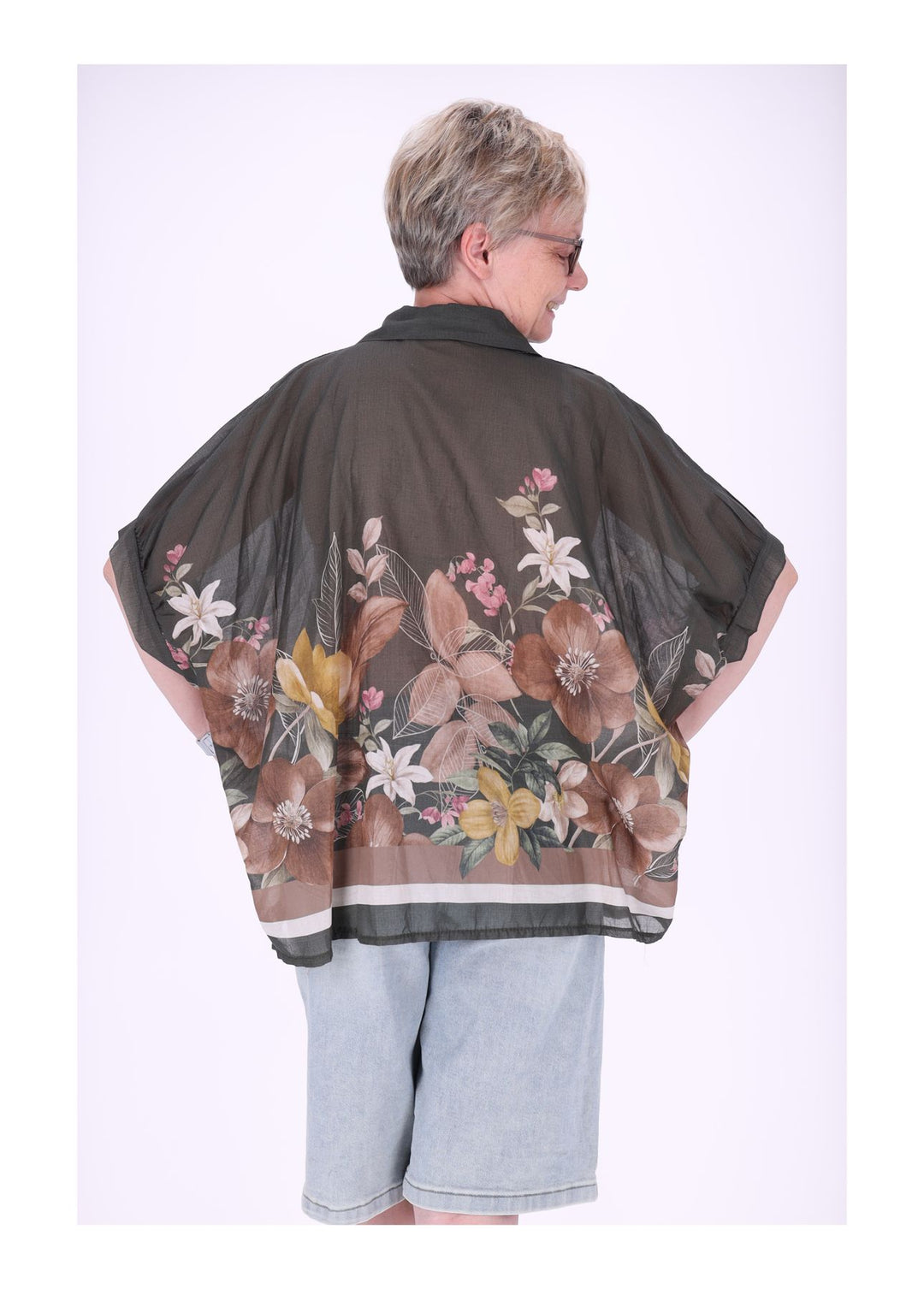 Bluse Damen Baumwolle AOP