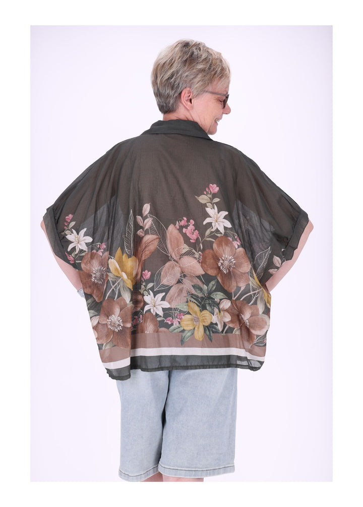 Bluse Damen Baumwolle AOP