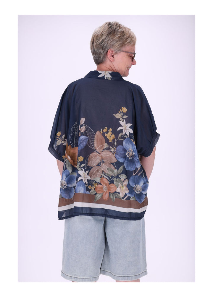 Bluse Damen Baumwolle AOP