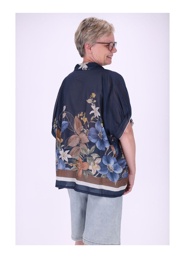 Bluse Damen Baumwolle AOP