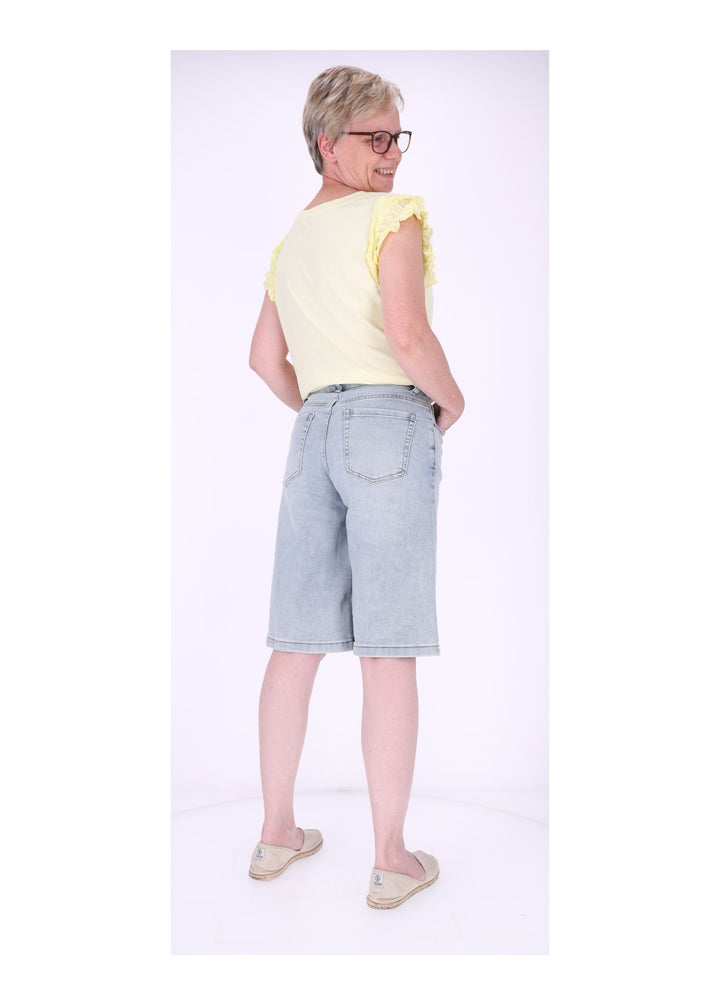 Short Jeans weites bein Capri Länge