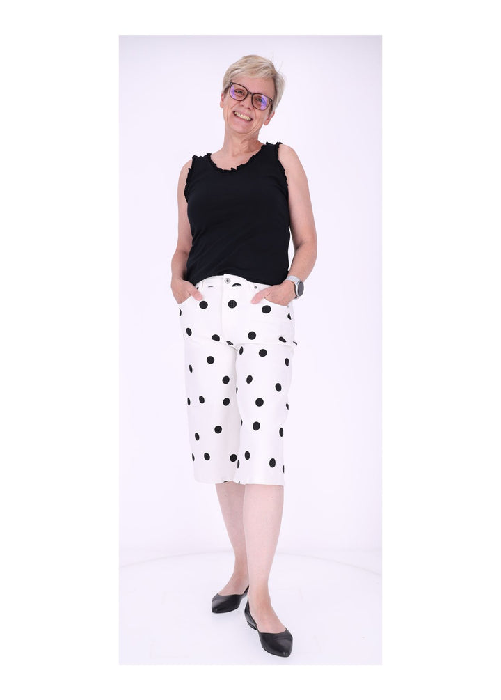 Jeans Short Damen AOP Dots
