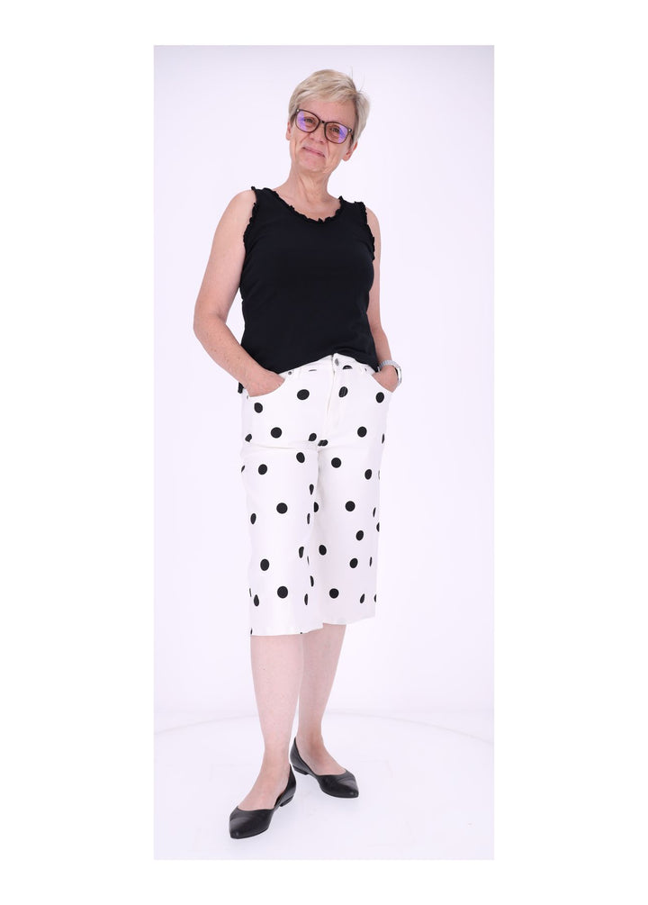 Jeans Short Damen AOP Dots