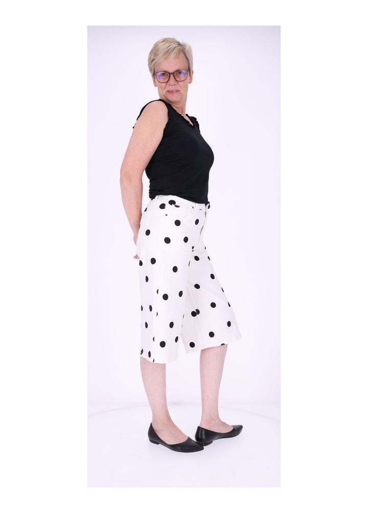 Jeans Short Damen AOP Dots