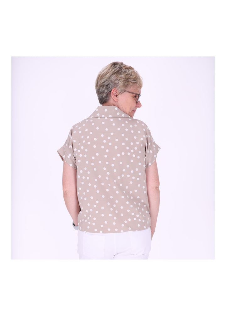 Bluse zum binden AOP Punkte