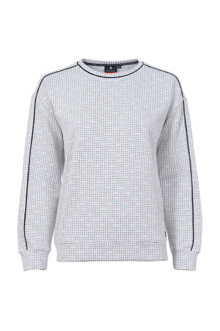 Jacquard-Shirt Damen Boxy-Schnitt