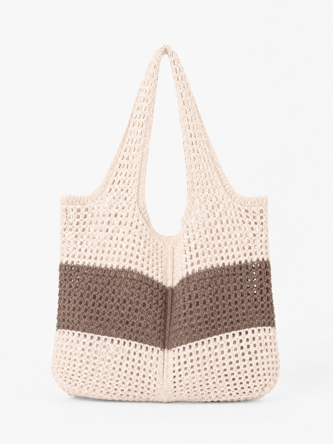 Tasche gehäkelt mehrfarbig Beige