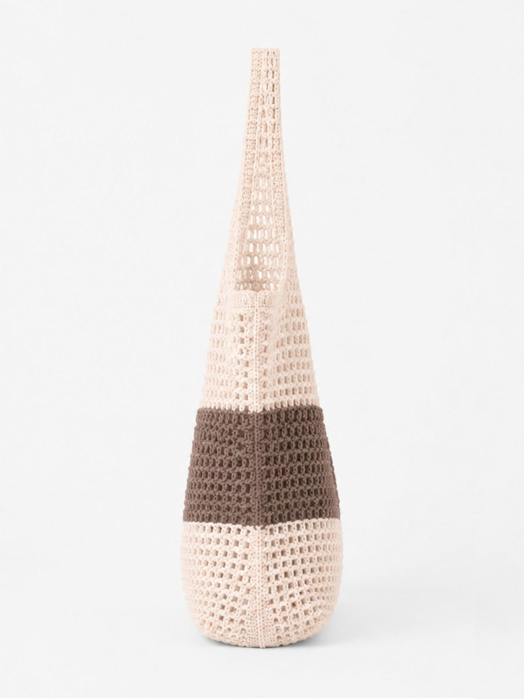 Tasche gehäkelt mehrfarbig Beige
