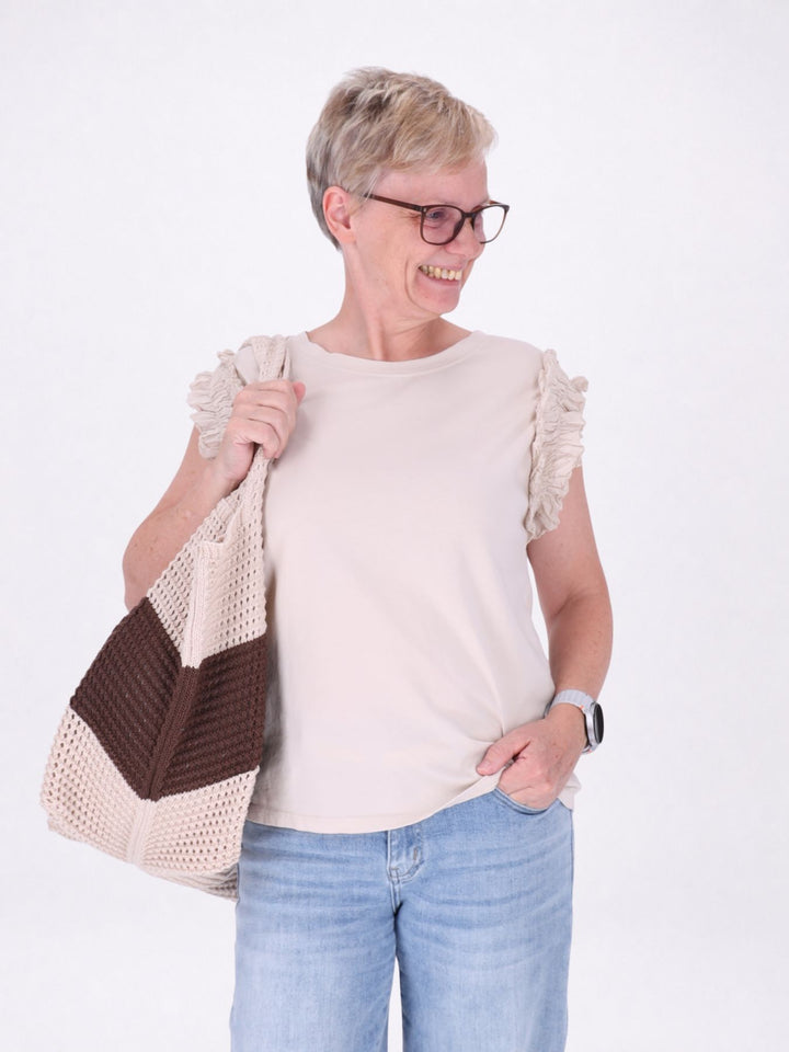Tasche gehäkelt mehrfarbig