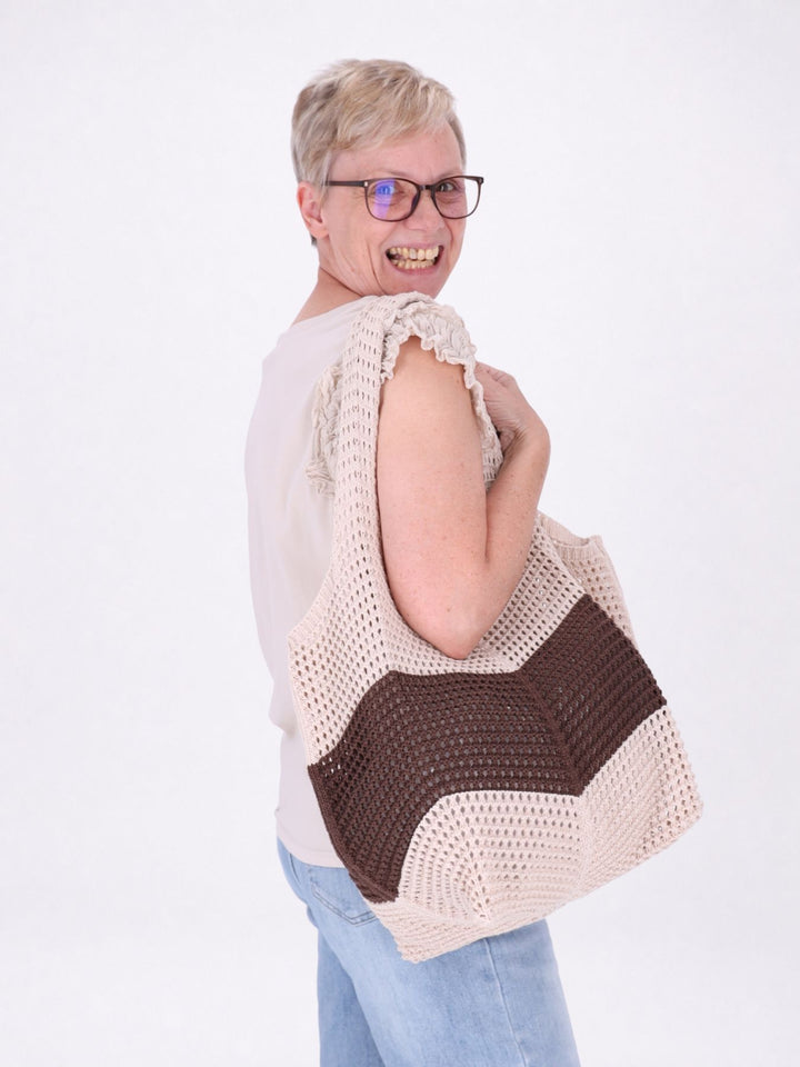 Tasche gehäkelt mehrfarbig