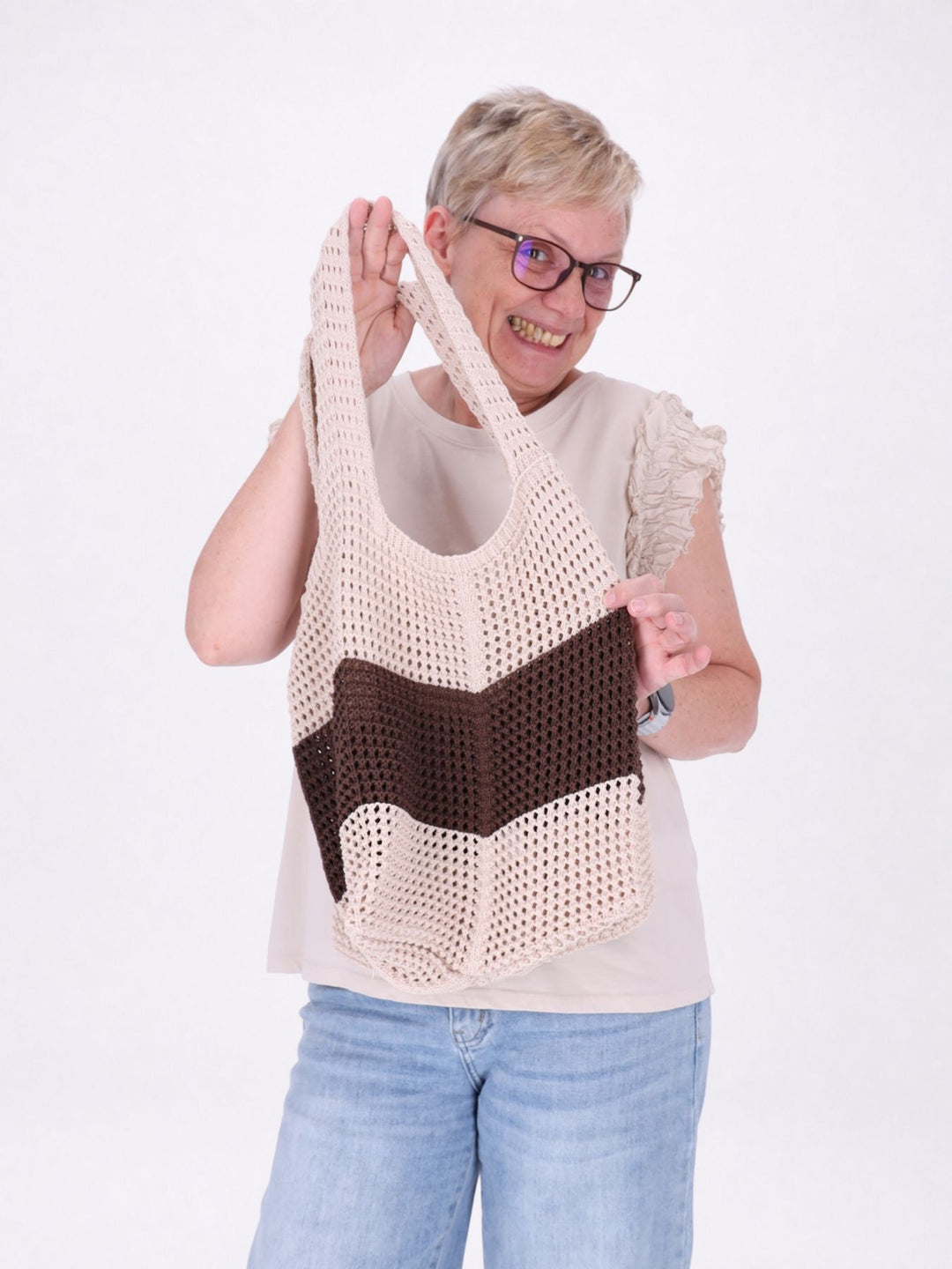 Tasche gehäkelt mehrfarbig