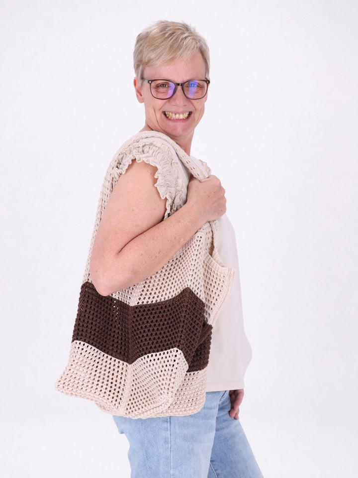 Tasche gehäkelt mehrfarbig