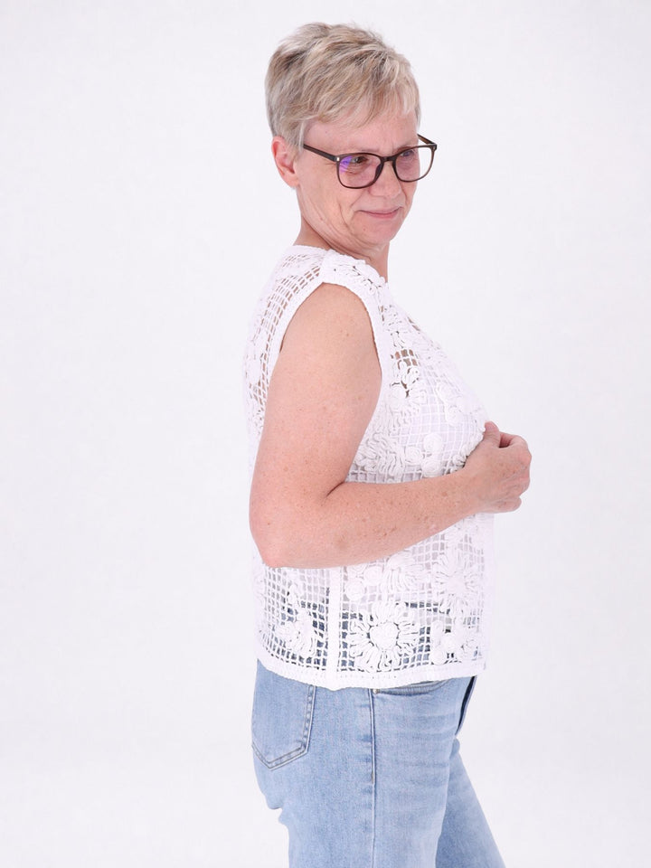 Häkel Weste Damen Knöpfe