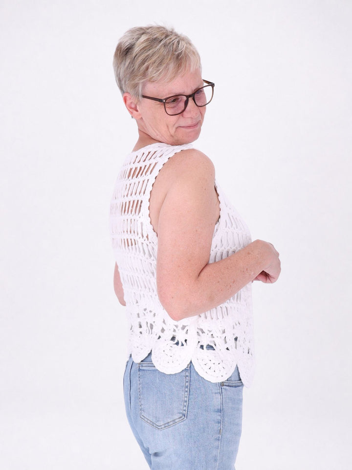 Weste Damen Häkel offen