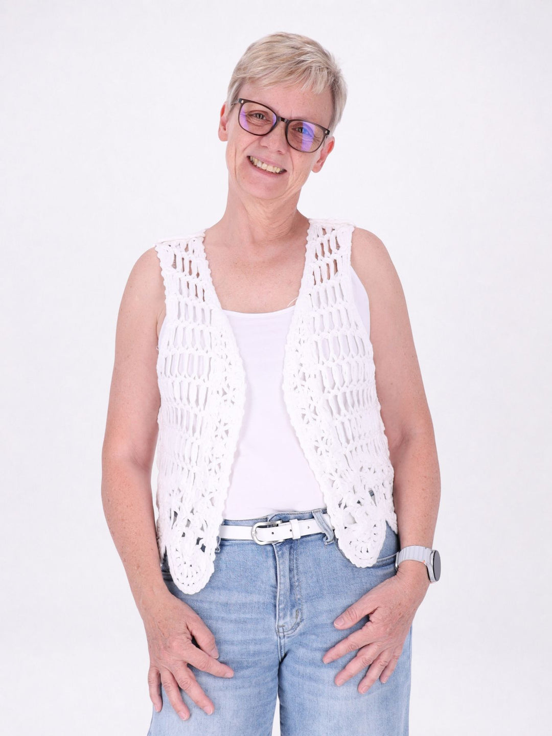Weste Damen Häkel offen