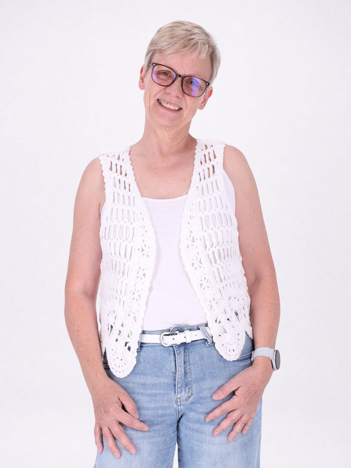 Weste Damen Häkel offen