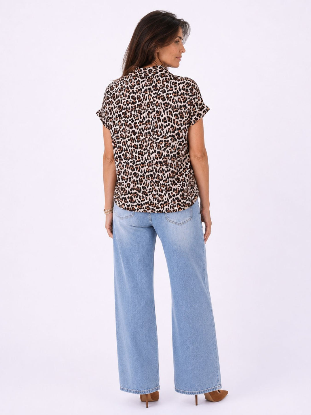 Bluse zum binden AOP Leo