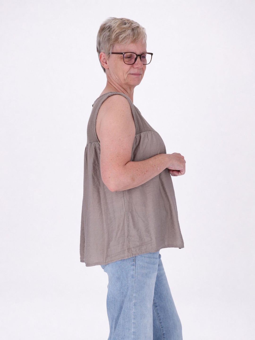 Top Damen Netzteinsatz
