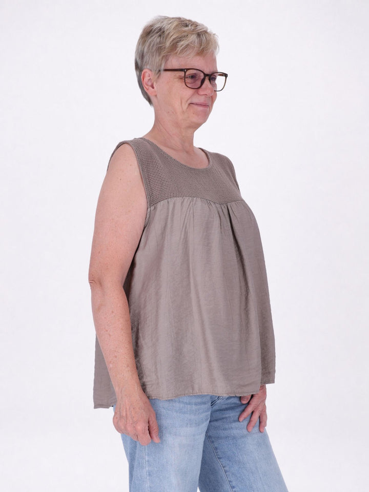 Top Damen Netzteinsatz