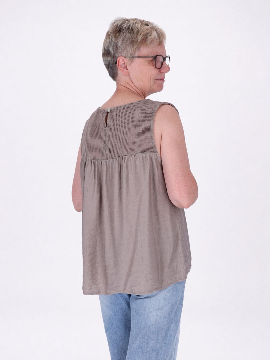 Top Damen Netzteinsatz