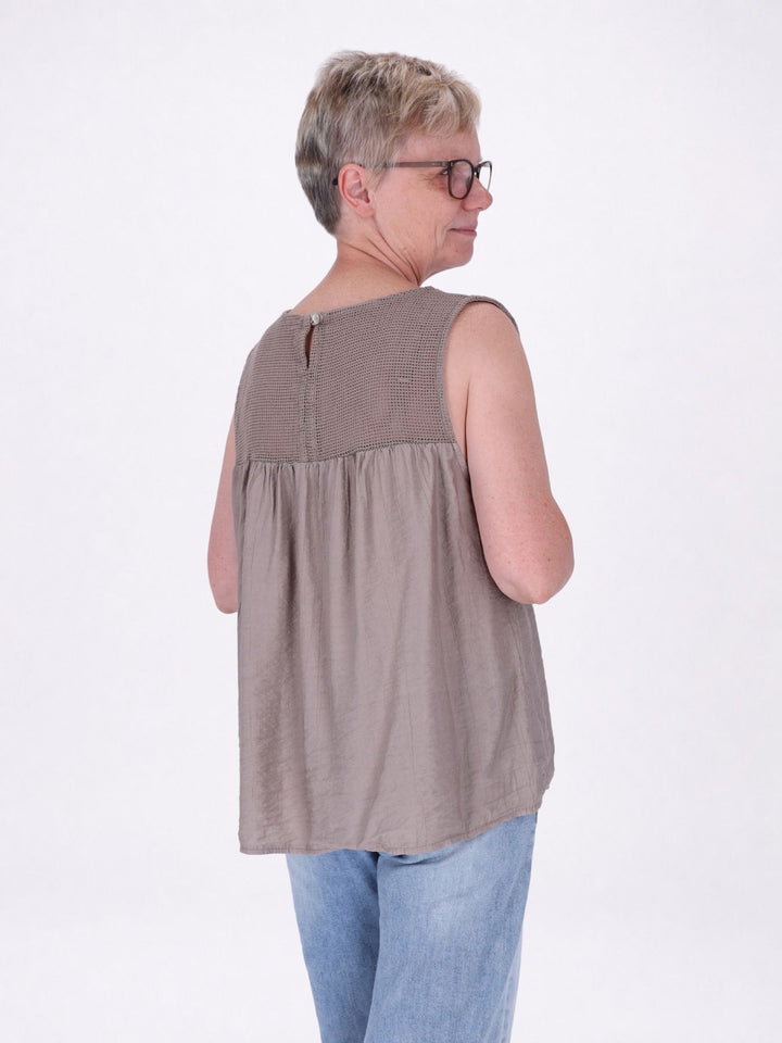 Top Damen Netzteinsatz