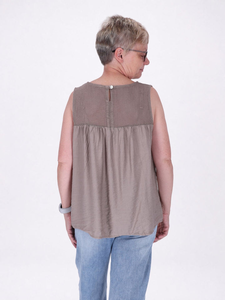 Top Damen Netzteinsatz