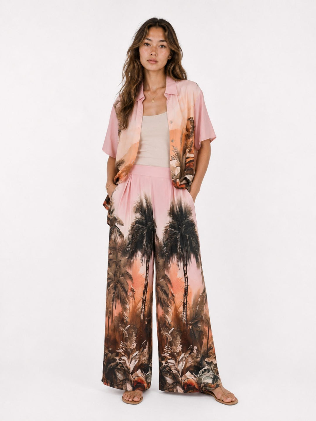 Bluse Damen 1/2 Arm AOP Jungel