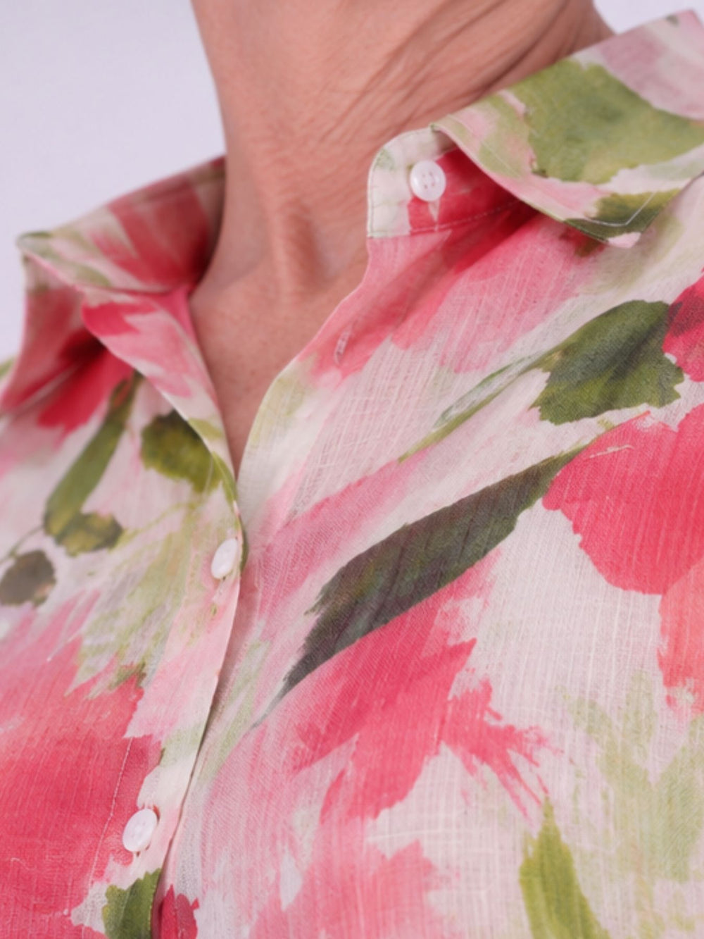 Bluse Damen Langarm Viskose AOP rot