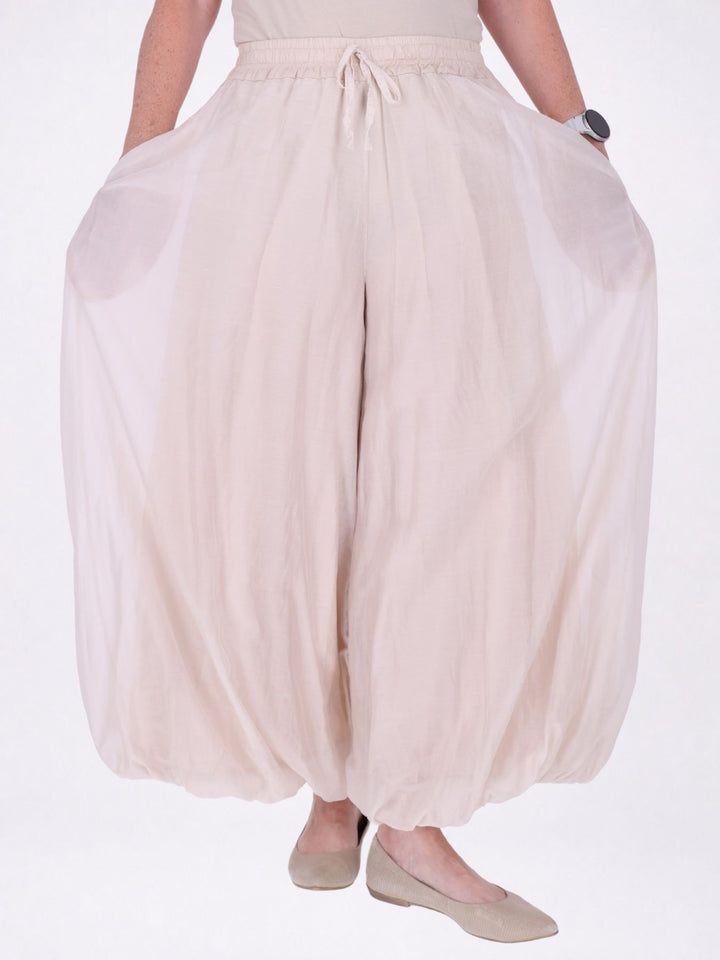 Ballonhose Damen leichte Qualität in Beige