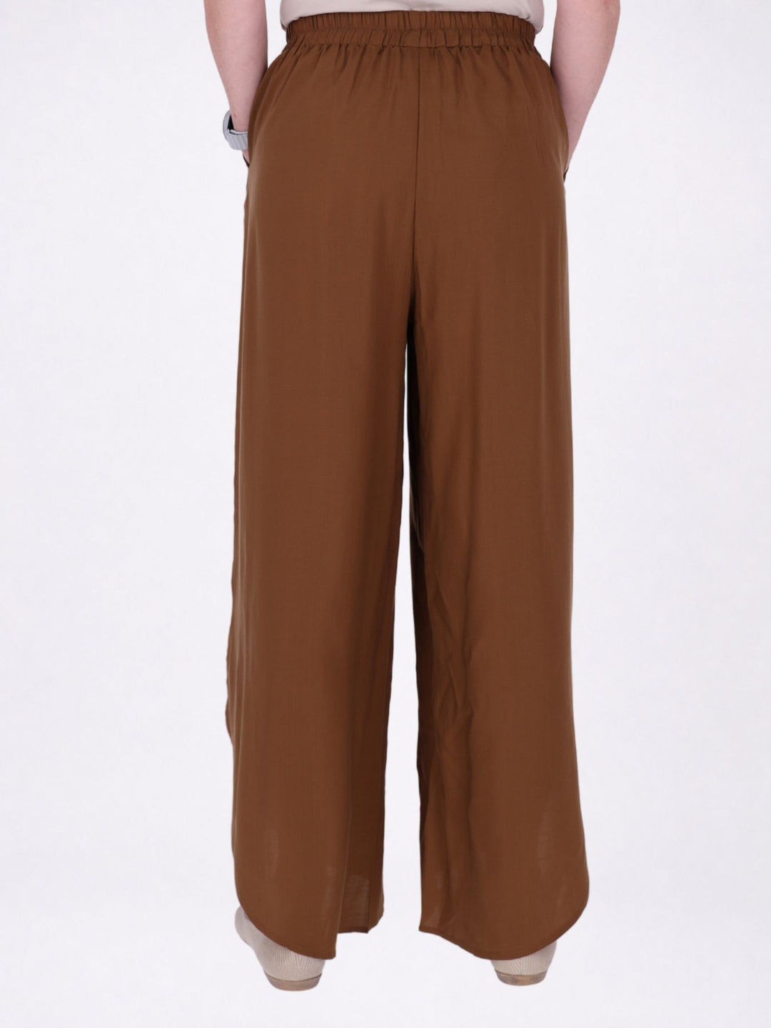 Hose Damen Barrel Schnitt Short unterlegt in Braun
