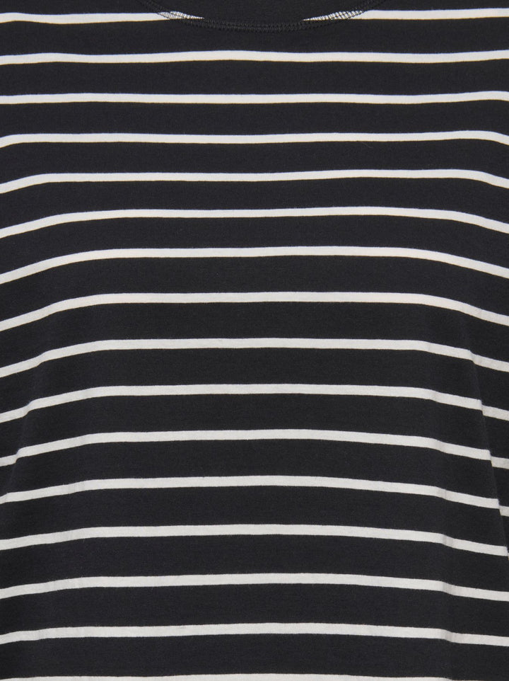 ONLHAPPY L/S O-NECK STRIPE TEE JRS Black/Cloud dancer lena
