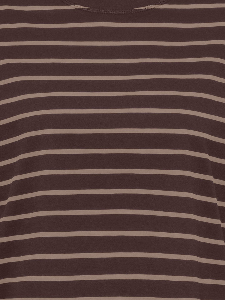 ONLHAPPY L/S O-NECK STRIPE TEE JRS Coffee Bean/Taupe gray lena