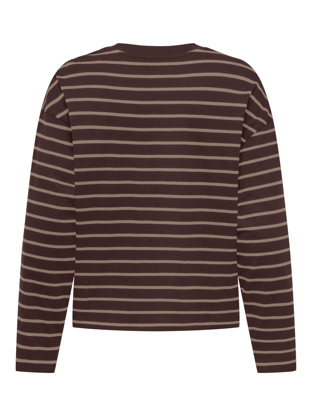 ONLHAPPY L/S O-NECK STRIPE TEE JRS Coffee Bean/Taupe gray lena