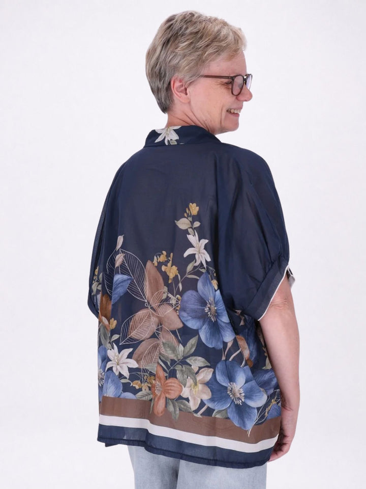 Bluse Damen Baumwolle AOP