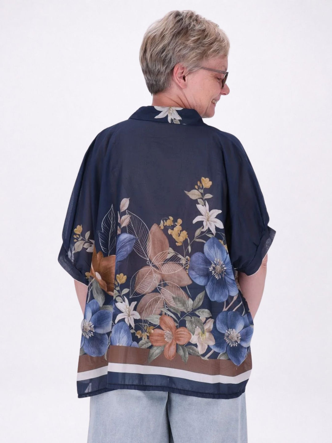 Bluse Damen Baumwolle AOP