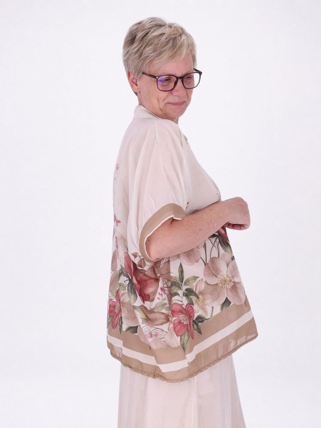 Bluse Damen Baumwolle AOP