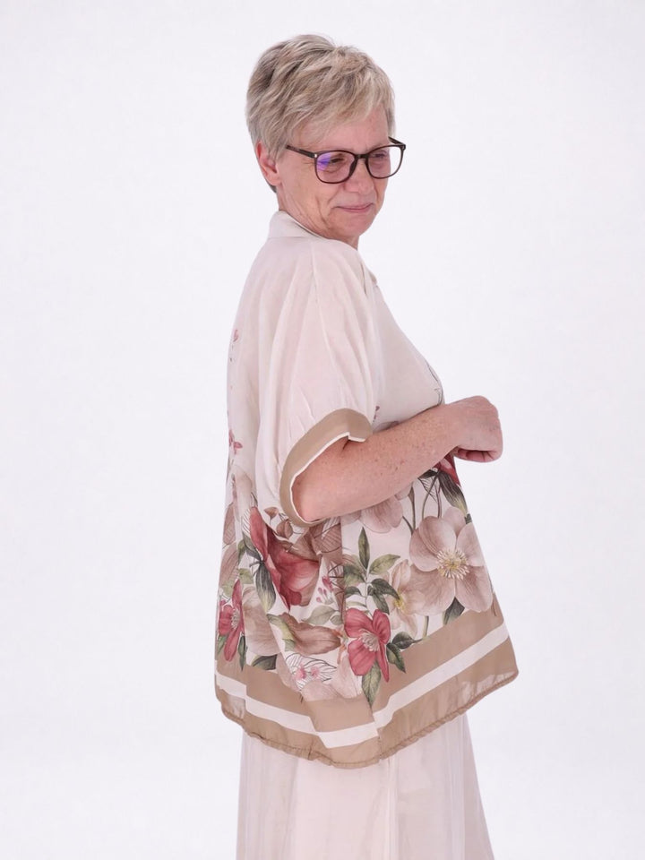 Bluse Damen Baumwolle AOP