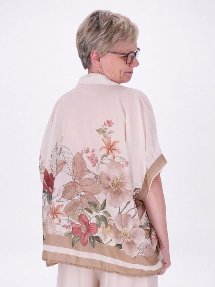Bluse Damen Baumwolle AOP