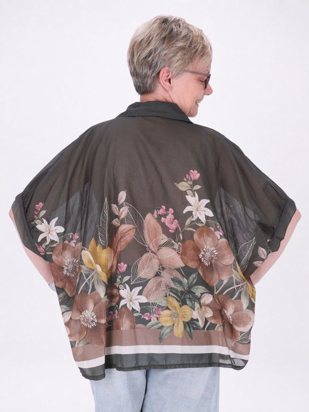 Bluse Damen Baumwolle AOP