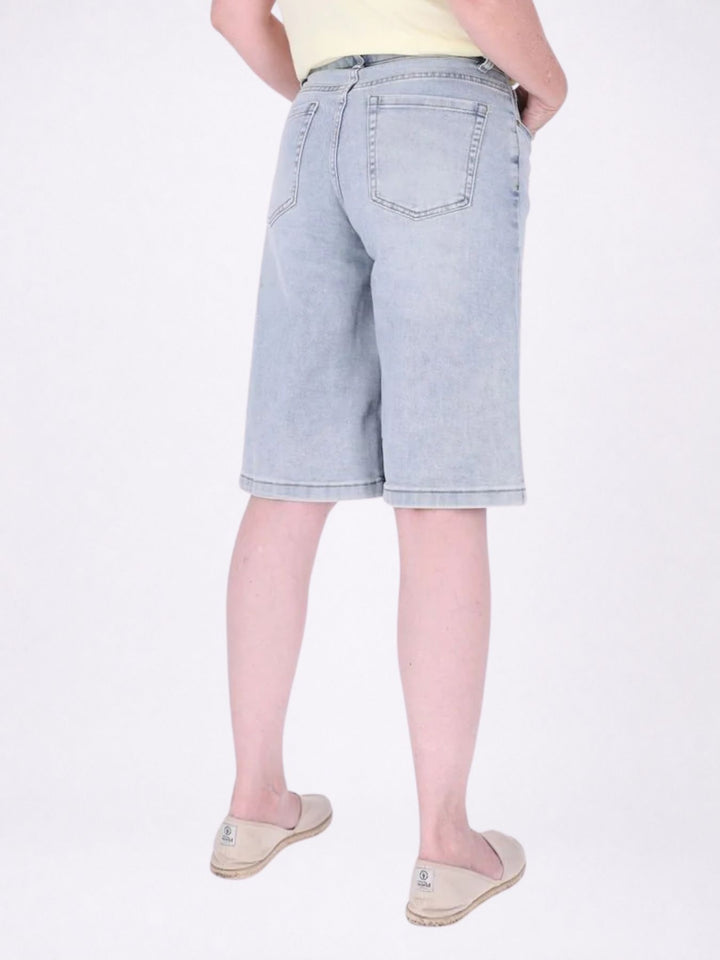 Short Jeans weites bein Capri Länge