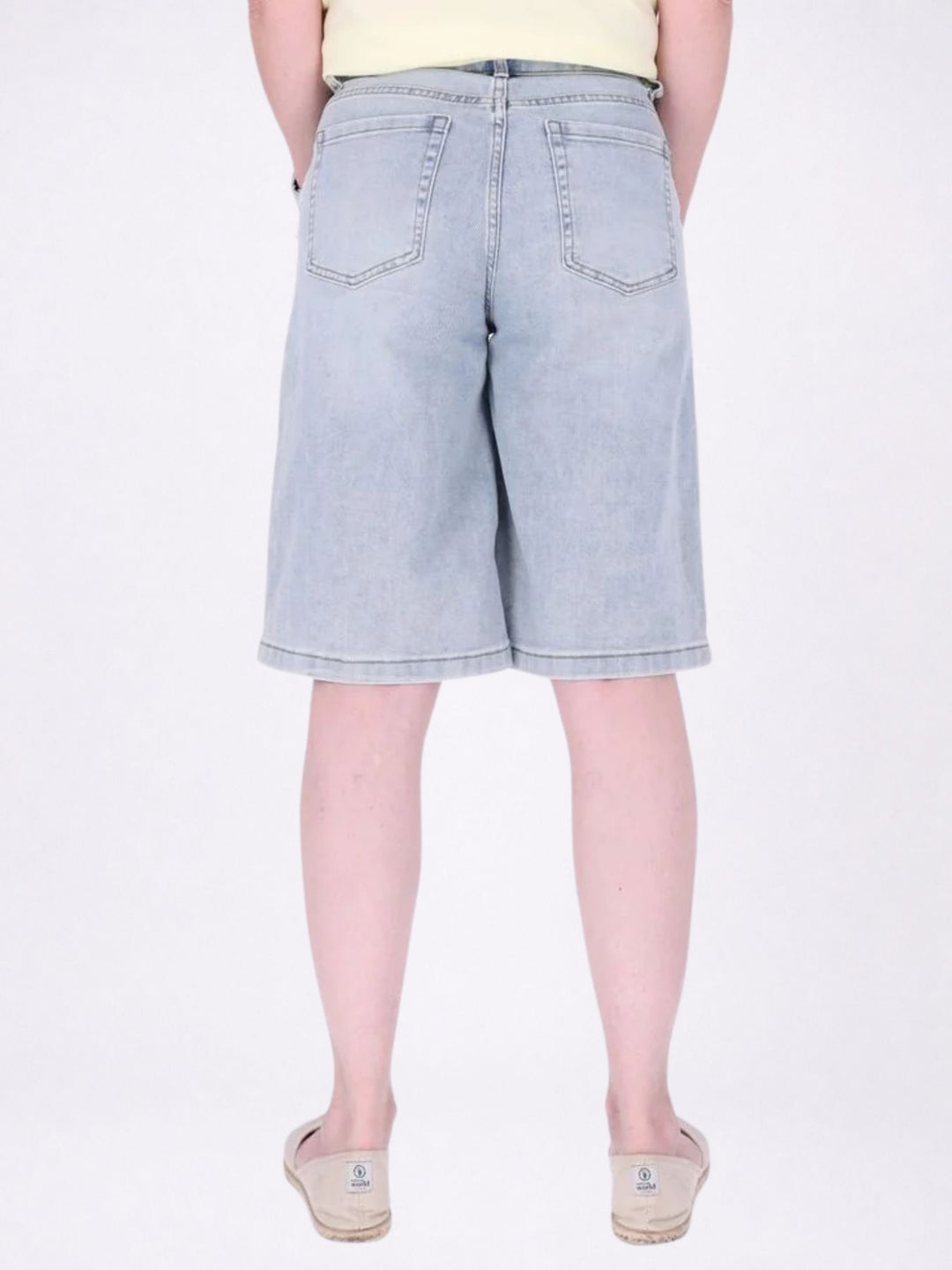Short Jeans weites bein Capri Länge