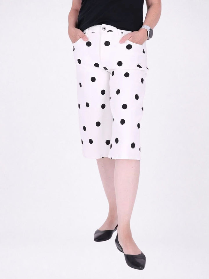 Jeans Short Damen AOP Dots