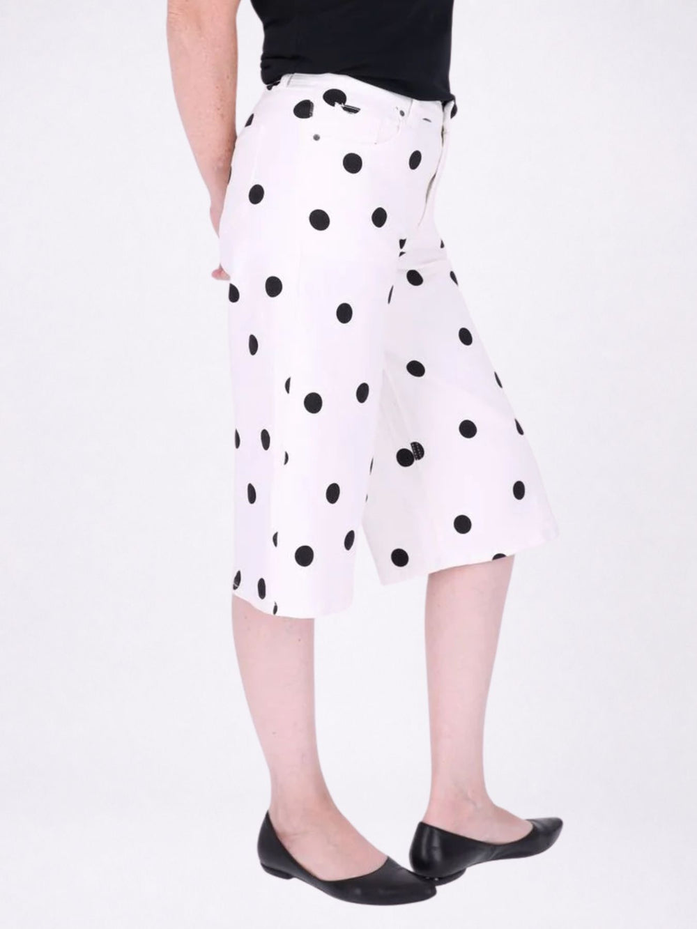 Jeans Short Damen AOP Dots